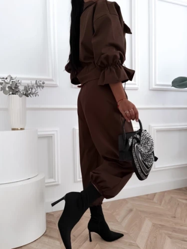 Komplet damski premium brąz 2 .webp