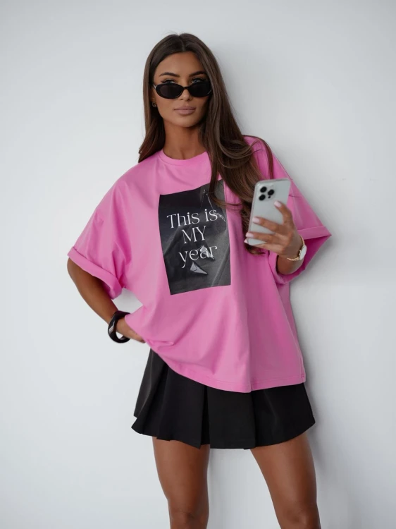 T-shirt różowy z nadrukiem.jpeg